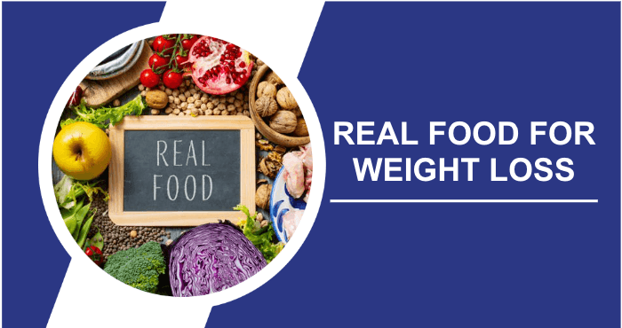 Real food for weight loss title image